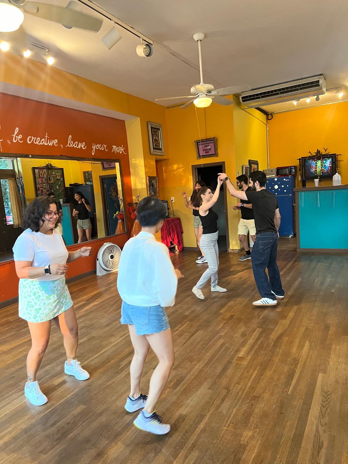 people having fun during salsa classes